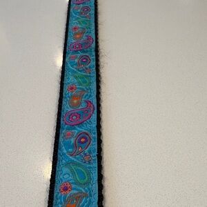 Vibrant Paisley Dog Collar - Blue